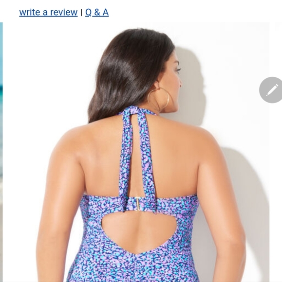 Shades of blue/purple Swim Suit - Swimsuits For All - size 24 - Picture 3 of 5